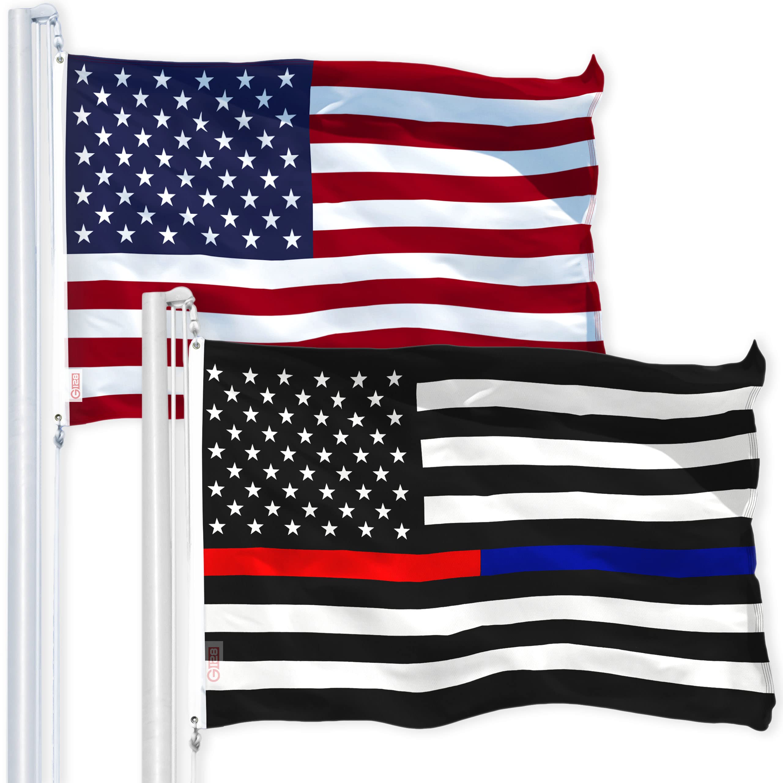 Amazon.com: G128 Combo Pack: USA American Flag 3x5 Ft 150D Printed